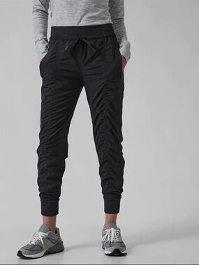 ATHLETA Attitude Lined Pant Black Warm Winter 2 Athleisure workout athletic